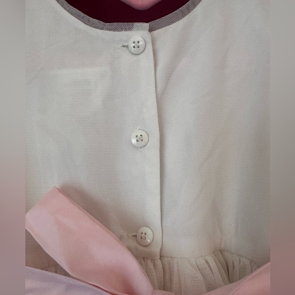 Price Drop - Jona Michelle White formal dress with pale pink sequins - Picture 4 of 5